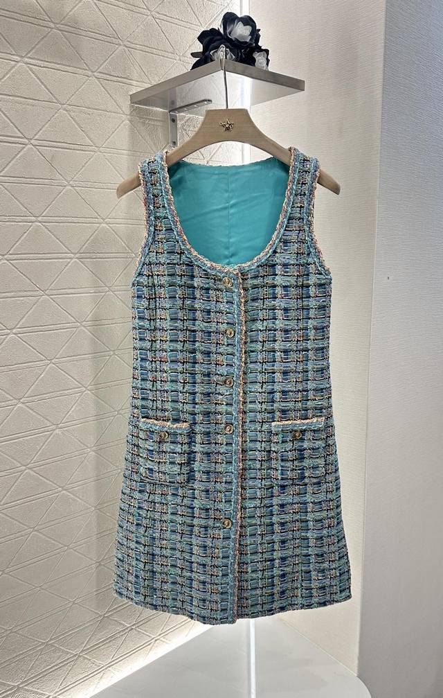 Chane*2025 New Arrival: Braided Sleeveless Dress with Bound Hem. Custom YB impor