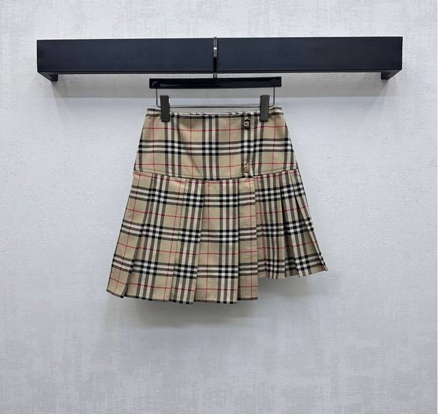 Bur Bbr*2025 New Arrival Plaid Asymmetrical Short Skirt Customized Yb Imported C