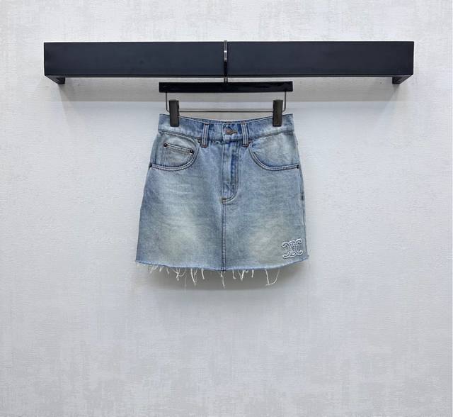 Celin*2025 New Arrival High-Waisted Denim Skirt Custom Made YB Imported Twill Co