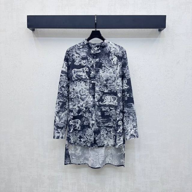 Dio*2025 New Arrival Printed Long-Sleeved Shirt Customized YB Imported Twill Cot