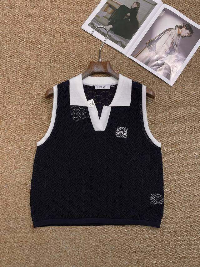 Loewe's new knitted vest, featuring a cable knit for a vintage and sophisticated