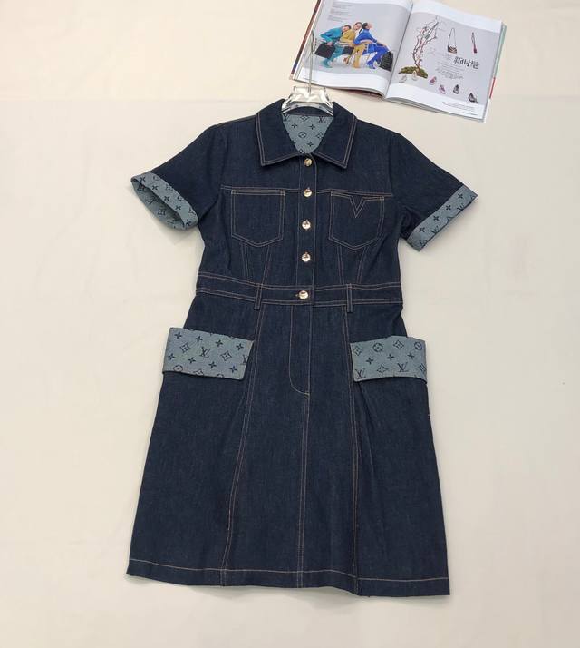 Louis Vuitton*2025 new denim dress design fashionable atmosphere casual simple f