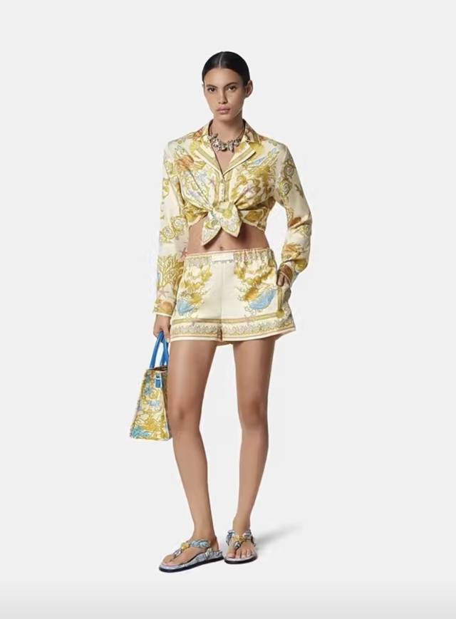 Style G25071038 Versac's latest starfish and conch shell print two-piece suit fo