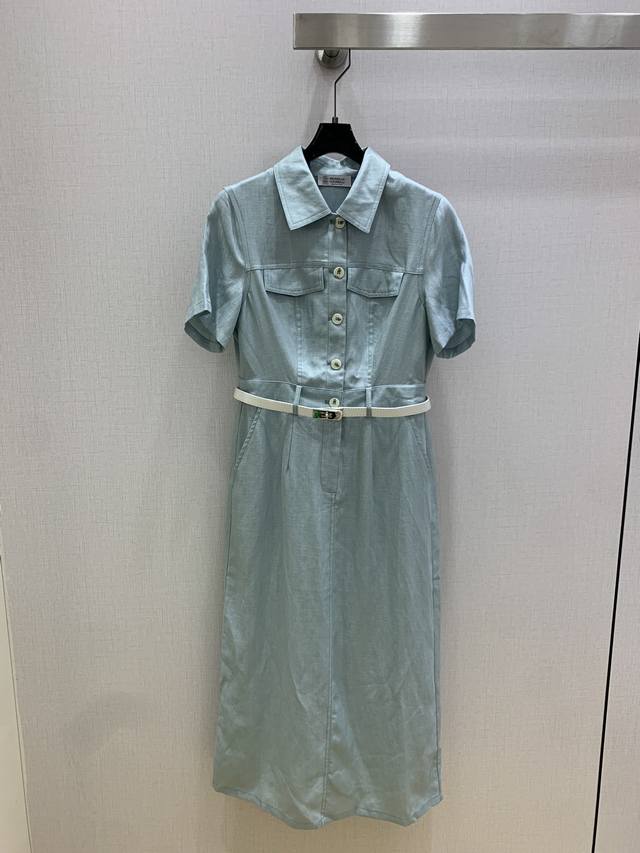 Highly recommended Bc*2025 spring and summer new style lapel short-sleeved belt