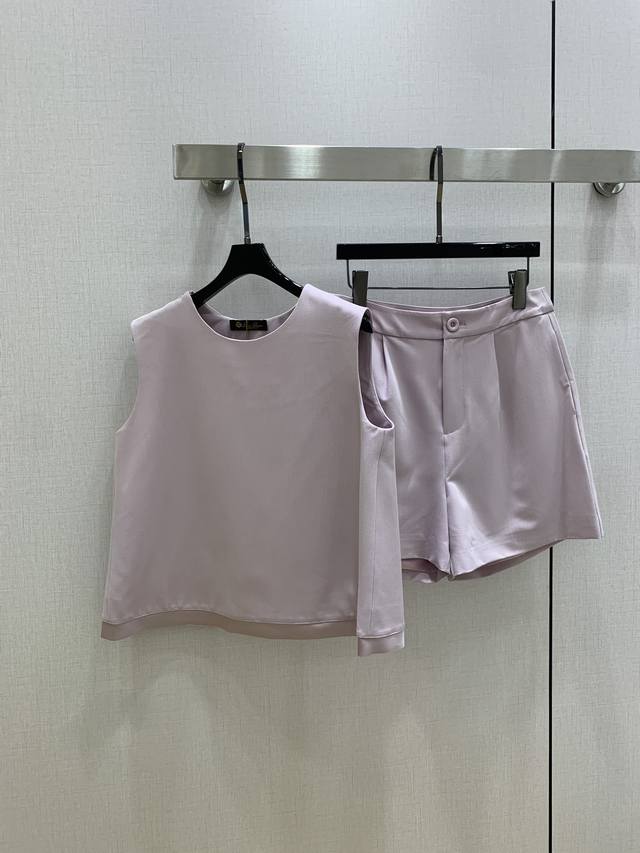 Highly recommended Lp*2025 Spring/Summer new simple sleeveless shorts suit. The