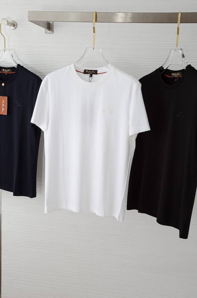 Lp. 2025Ss new lightweight business casual men's crew neck short-sleeved T-shirt