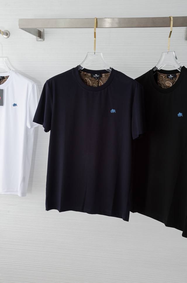 2025Ss New Light Luxury Business Casual Men's Round Neck Short-Sleeved T-shirt A