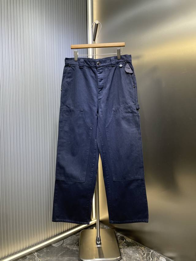 Lv top-grade original 25Ss new trousers are garment-dyed to create a washed vint