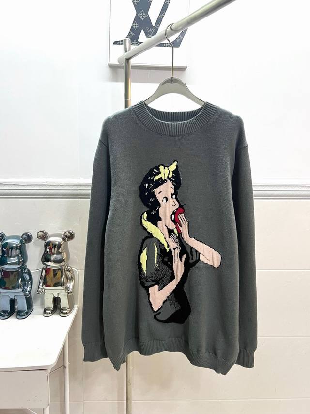 Style No. R056 Gucci co-branded Snow White cartoon pattern sweater round neck sw