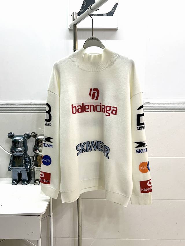 Style No. R052 Balenciaga racing turtleneck pullover sweater knitwear official w