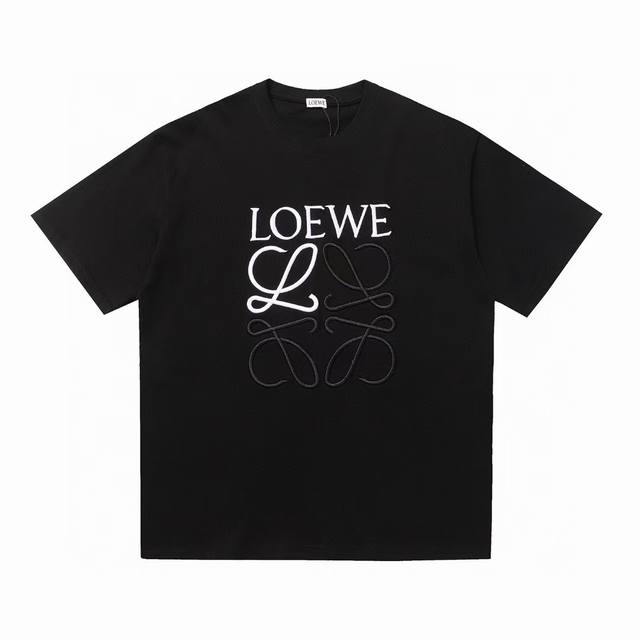 Le09 High-quality craftsmanship Loewe 2025Ss new summer short-sleeved T-shirt wi