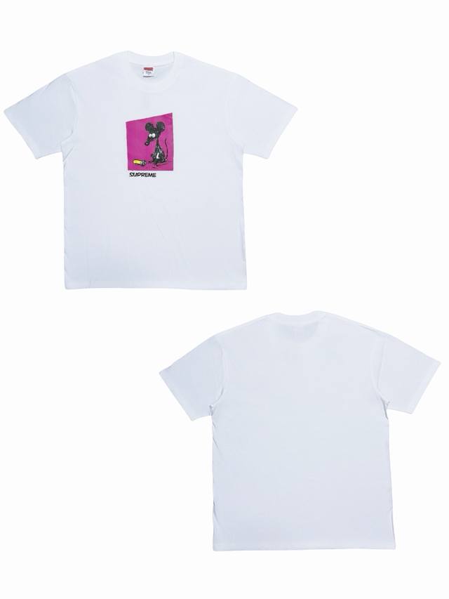 Su189 Supreme Week 1 Mouse Tee Cotton mouse print round neck short sleeve Americ