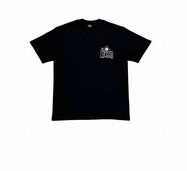S233 Stussy Ss24 Round-neck short-sleeved T-shirt with screen print pattern on t