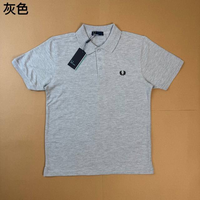 F1101 Fred Perry Embroidered Logo Solid Color Polo Neck Short Sleeve Polo Shirt.