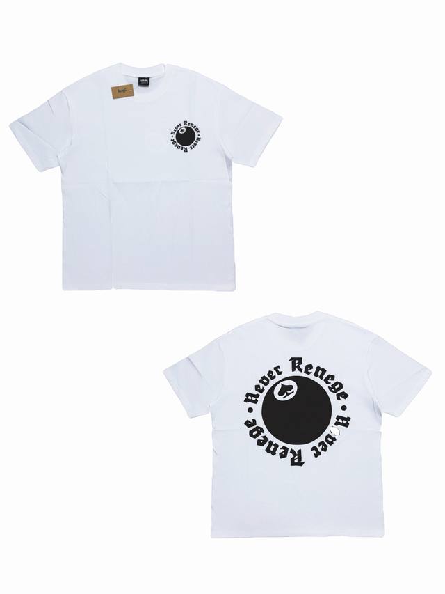 S293 Stussy pattern printed round neck pullover short-sleeved American retro T-s