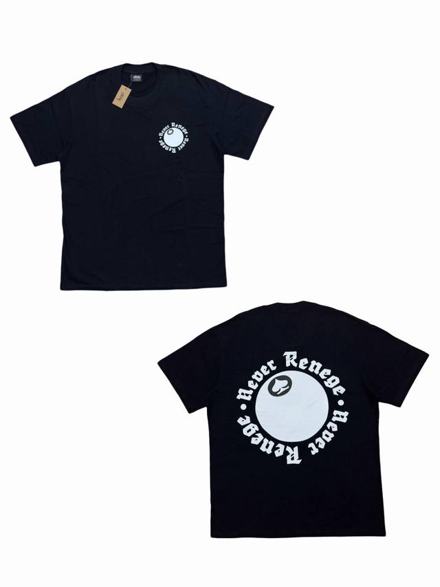 S292 Stussy pattern printed round neck pullover short-sleeved American retro T-s