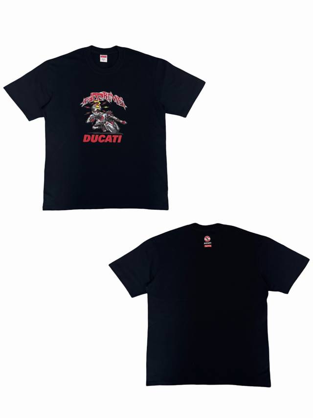 Su169 Supreme X Ducati collaboration Ss24 Week16 Bike Tee. This American-style s