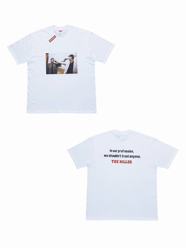Su126 Supreme Fw18 The Killer Trust Tee Bloodshot Heroes Chow Yun-fat printed sh