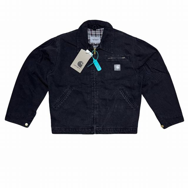 K202 Carhartt Wip Heavy Distressed Denim Detroit Lapel Jacket (Same Style as J97