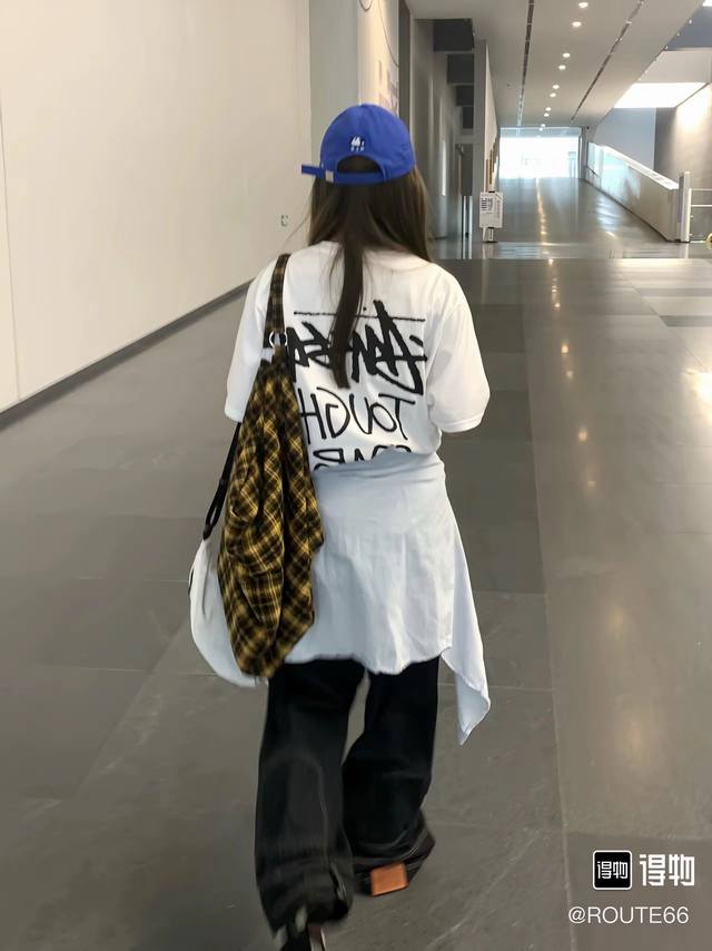 S254 Stussy Ss24 screen-printed logo short-sleeved T-shirt for men and women. Ma