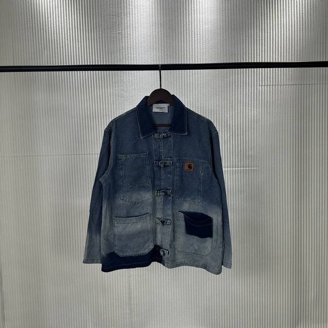 K50 Vintage Remake Chinese Carhartt Denim Jacket New Chinese button washed denim