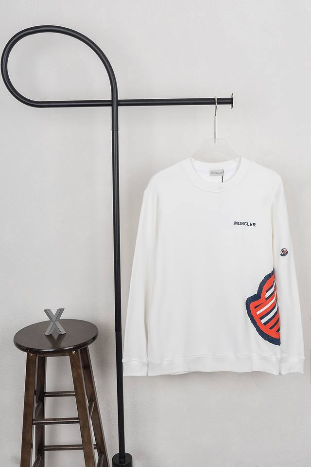 Special Price: White S8 L8 Xl10, Style No. Xb28. Moncler round-neck sweatshirt w