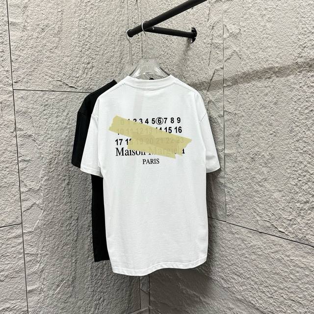 Mm6 Maggi*la 2025 spring and summer new style chest letter embroidery back tape