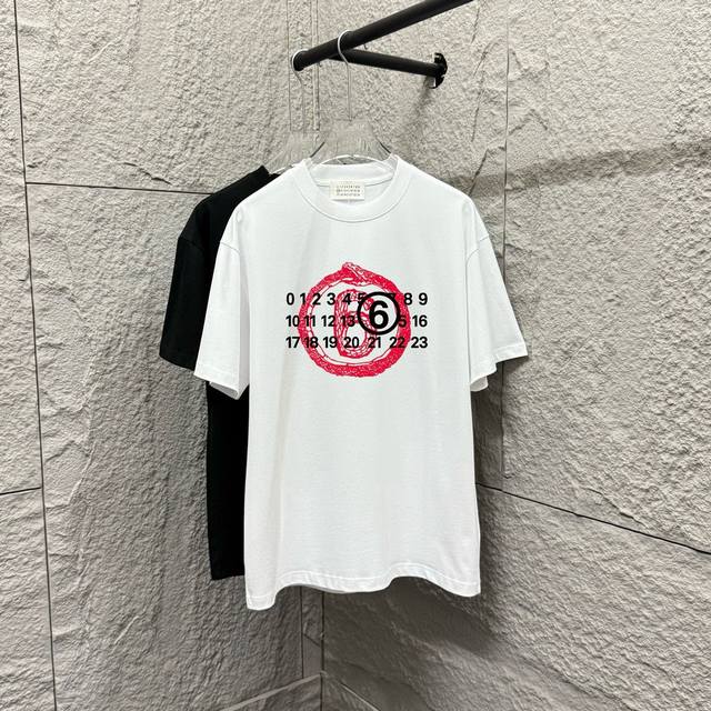 Mm6 Magi*La 2025 Spring/Summer New Short-Sleeved T-shirt with Snake Year Number