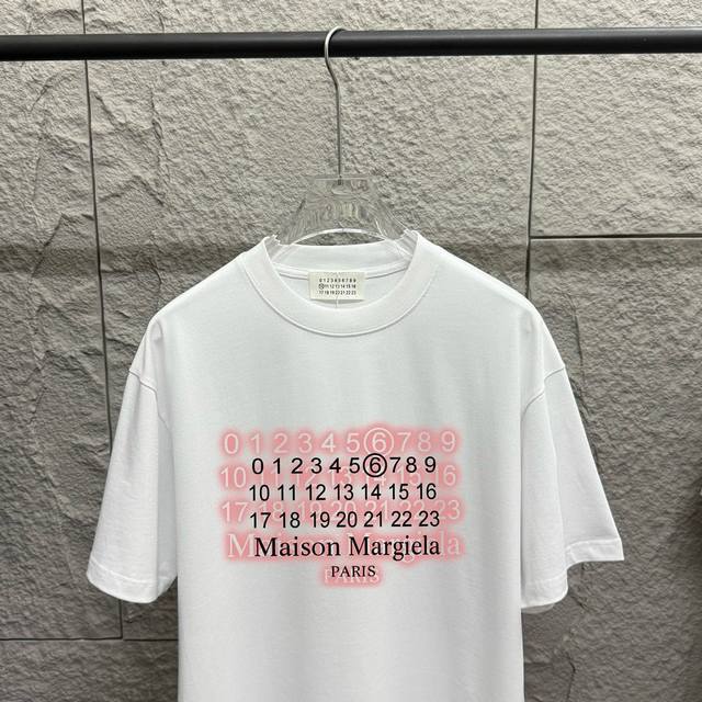 Mm6 Maggi*la 2025 spring and summer new chest alphanumeric print short-sleeved T