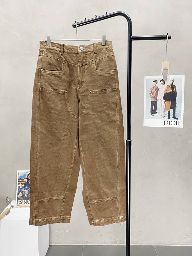 Louis Vuitton exclusive new wide-leg jeans, high-end version! Made with breathab