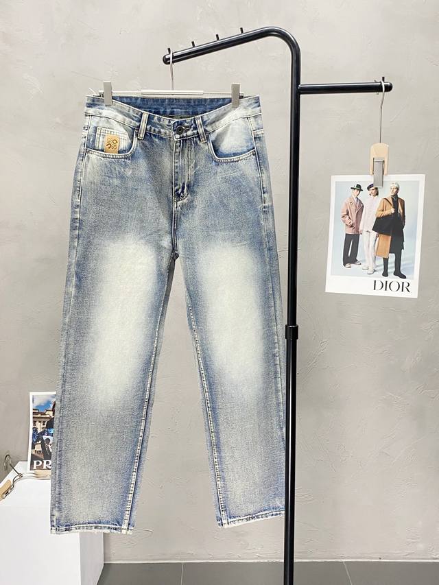 Loewe exclusive new high-end casual jeans! Breathable and comfortable fabric, im