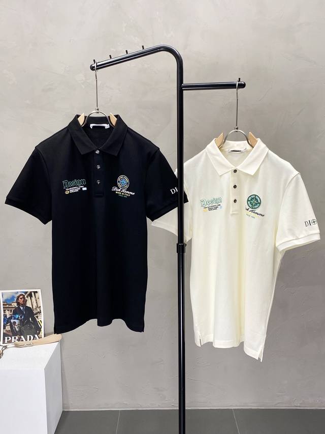 Dior & Diesel exclusive new original men's casual short-sleeved high-end high ve