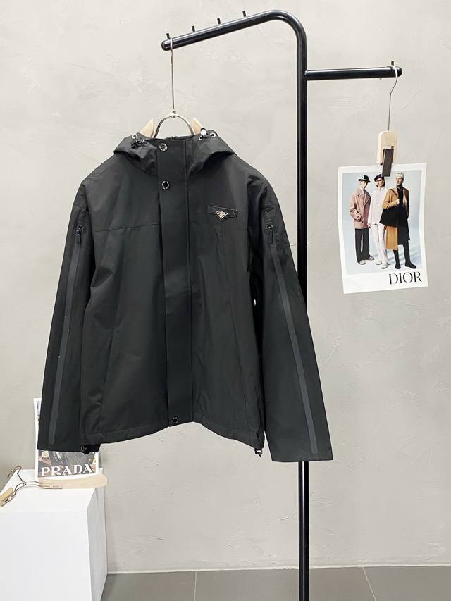 Prada exclusive new original men's casual spring and autumn jacket breathable an