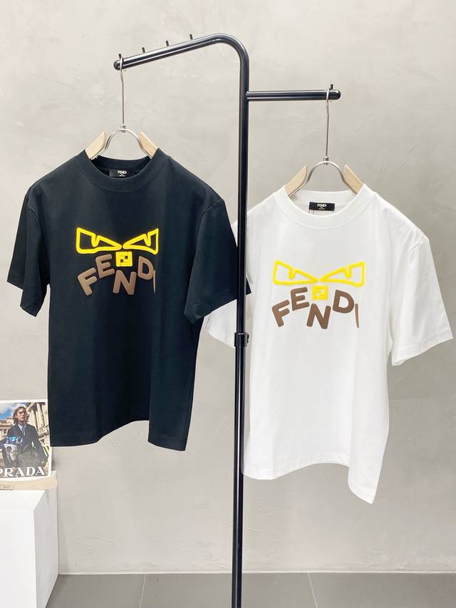 Fendi exclusive new original men's casual short-sleeved high-end high version fa