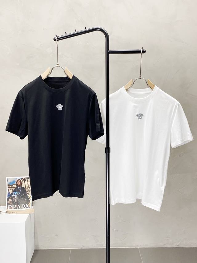 Versace exclusive new original men's casual short-sleeved high-end version fashi