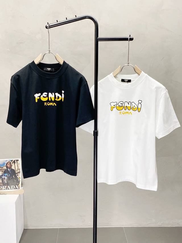 Fendi exclusive new original men's casual short-sleeved high-end high version fa