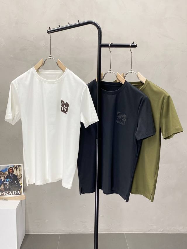 Hermes exclusive new original men's casual short-sleeved high-end version fashio