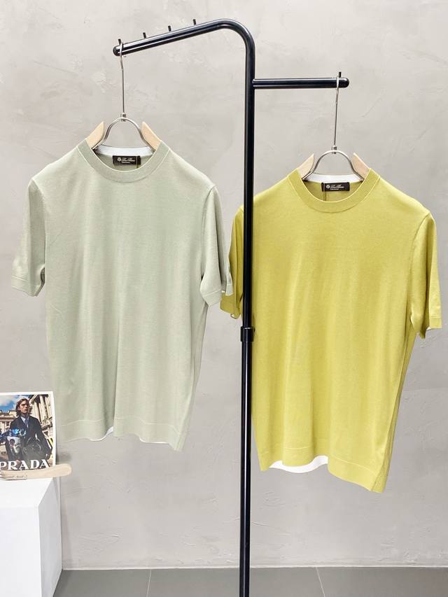 Lp-Loro Piano Exclusive new original men's casual knitted short-sleeved high-end