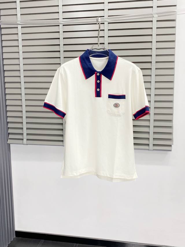 Gucci exclusive new original men's casual lapel short-sleeved high-end version f