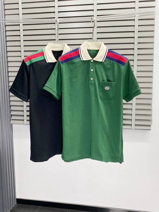 Gucci exclusive new original men's casual lapel short-sleeved high-end version f
