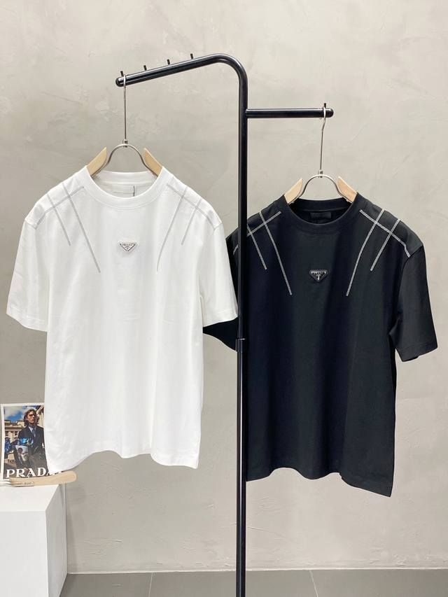 Prada exclusive new original men's casual short-sleeved high-end high version fa