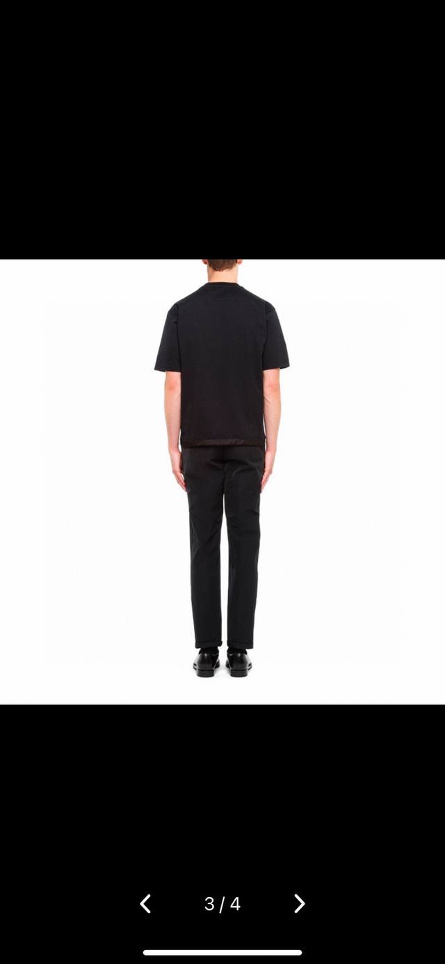Prada chest zipper pocket short sleeve. Fabric: 50s ultra-soft cotton, weight: 1