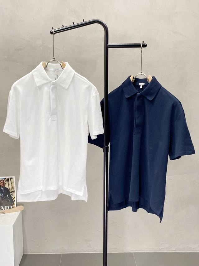 Loewe exclusive new original men's casual spring and autumn lapel short sleeve h