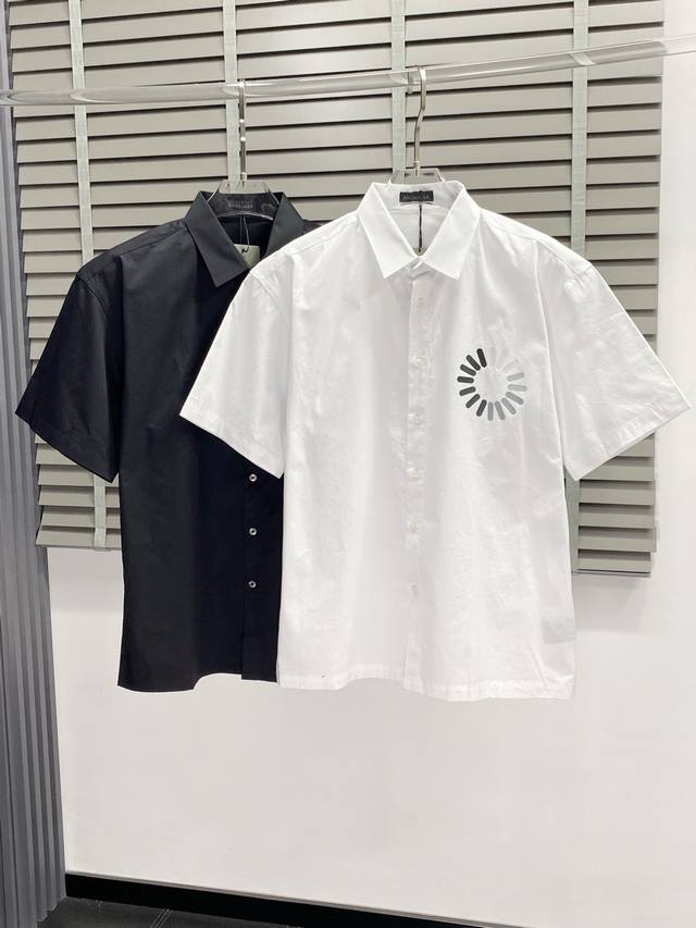 Balenciga exclusive new original men's casual short-sleeved shirt, high-end vers
