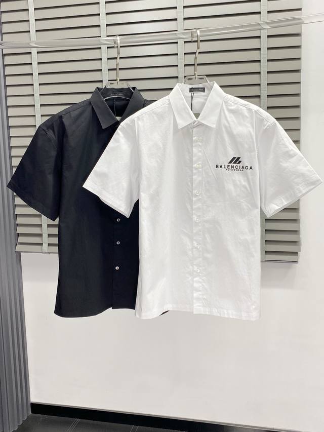 Balenciga exclusive new original men's casual short-sleeved shirt, high-end vers