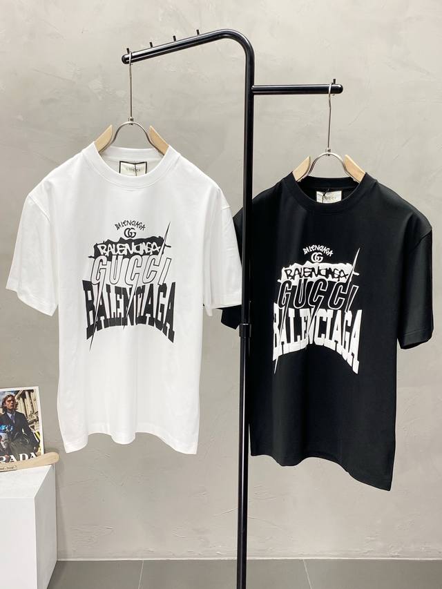 Gucci & Balanciaga exclusive new original men's casual short-sleeved high-end hi