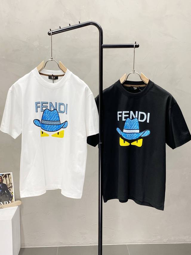 Fendi exclusive exclusive new original men's casual short-sleeved high-end high