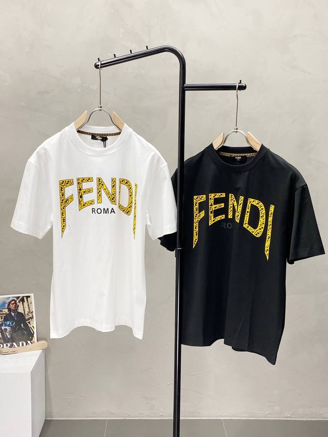 Fendi exclusive new original men's casual short-sleeved high-end high-edition fa