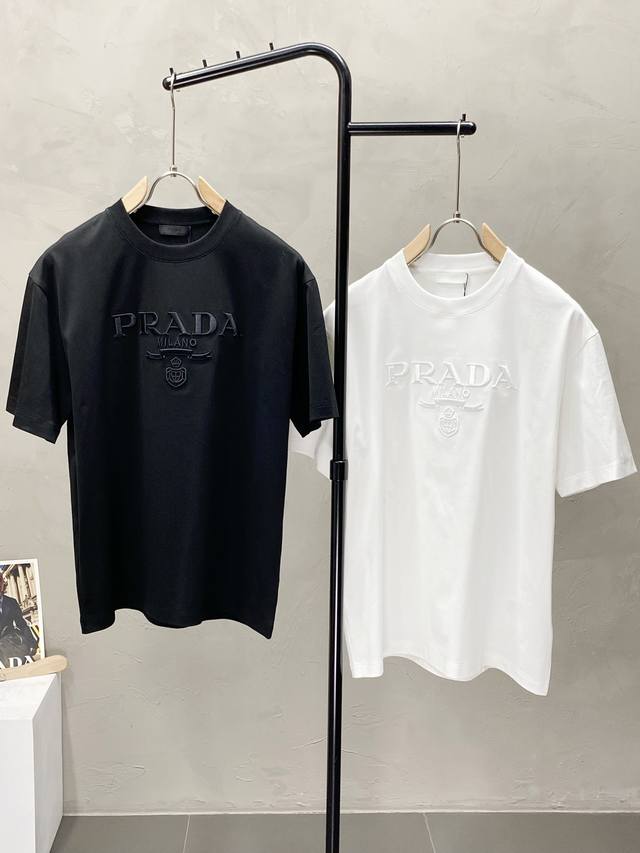 Prada exclusive new original men's casual short-sleeved high-end high version fa