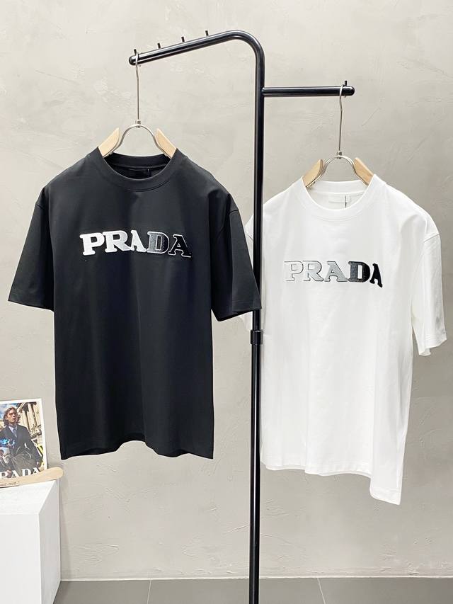 Prada exclusive new original men's casual short-sleeved high-end high-edition fa